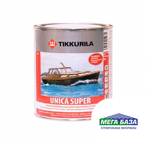 Лак полуглянцевый износостойкий уретано-алкидный TIKKURILA UNICA SUPER 0,9 л