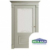 Дверь межкомнатная Florence 62002 светло-серый серена остеклённая