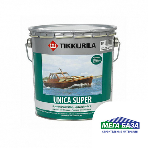 Лак полуматовый износостойкий уретано-алкидный TIKKURILA UNICA SUPER 2,7 л
